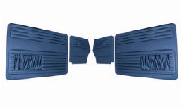 Vw Beetle 1500 Cabrio Luxus Door Card Set DARK BLUE 67-70