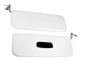 Citroen 2CV Sunvisor Set WHITE